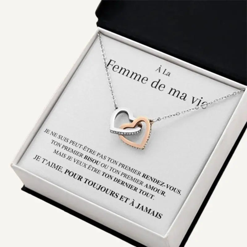 À la Femme de ma vie - Collier Cœurs