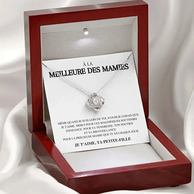 À la Meilleure des Mamies - Collier Diamant de la Part de ta Petite Fille Coffret