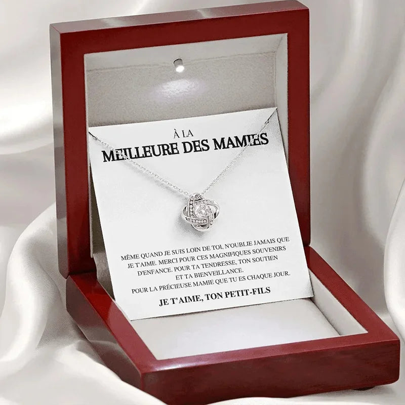 À la Meilleure des Mamies - Collier Diamant de la Part de ton petit fils coffret