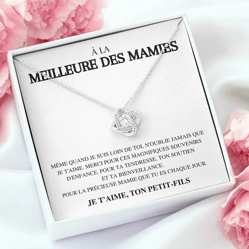 À la Meilleure des Mamies - Collier Diamant de la Part de ton petit fils