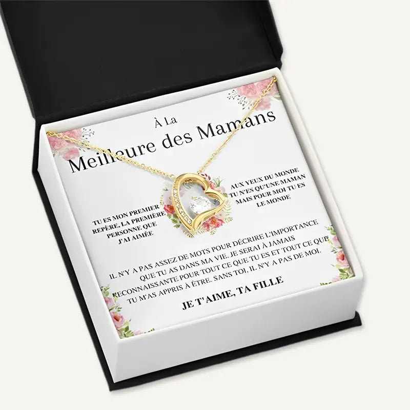 À la Meilleures des Mamans - Collier Cœurs Diamant