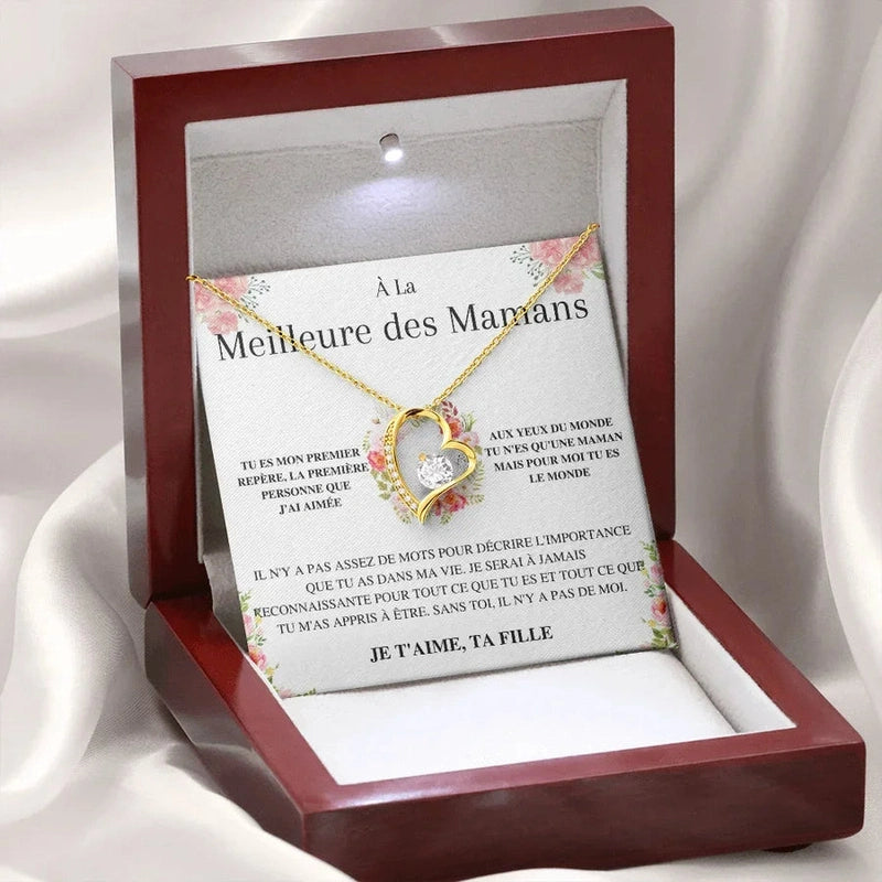 À la Meilleures des Mamans - Collier Cœurs Diamant