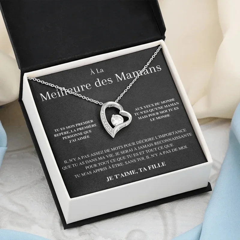À la Meilleures des Mamans - Collier Cœurs Diamant