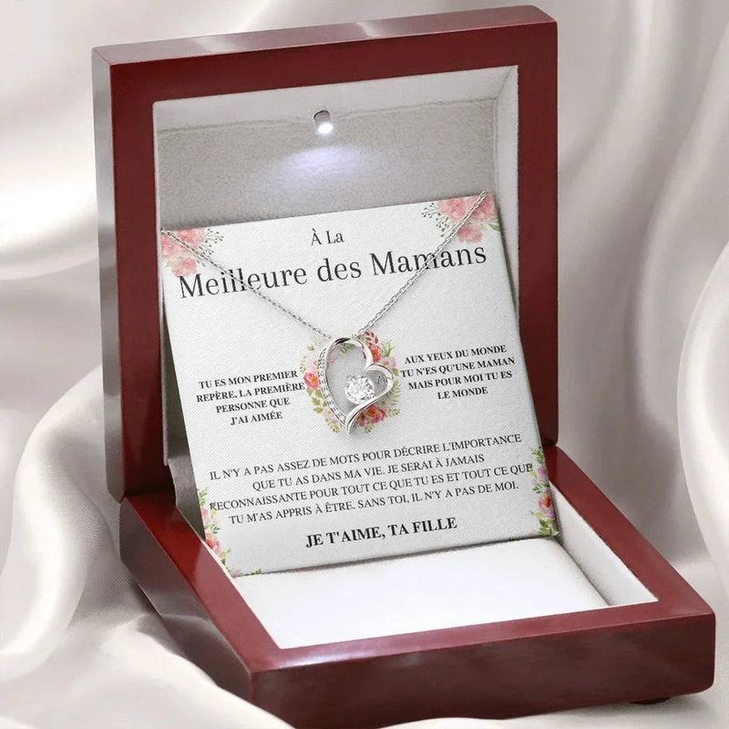 À la Meilleures des Mamans - Collier Cœurs Diamant