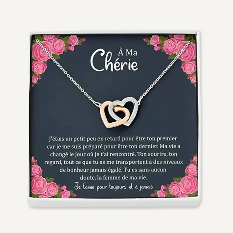 À ma Chérie, Je t'Aime - Collier Cœur