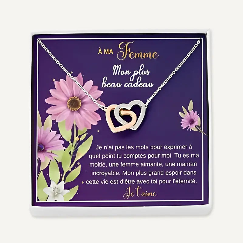 À ma Femme - Collier Cœurs