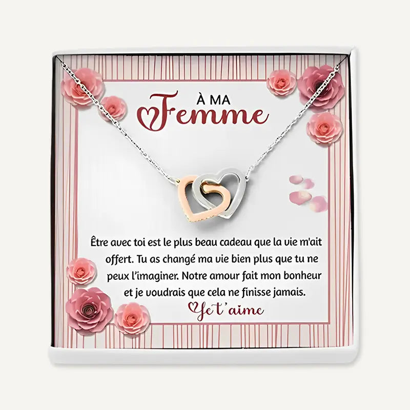 À ma Femme, Je t'Aime - Collier Cœur Femme