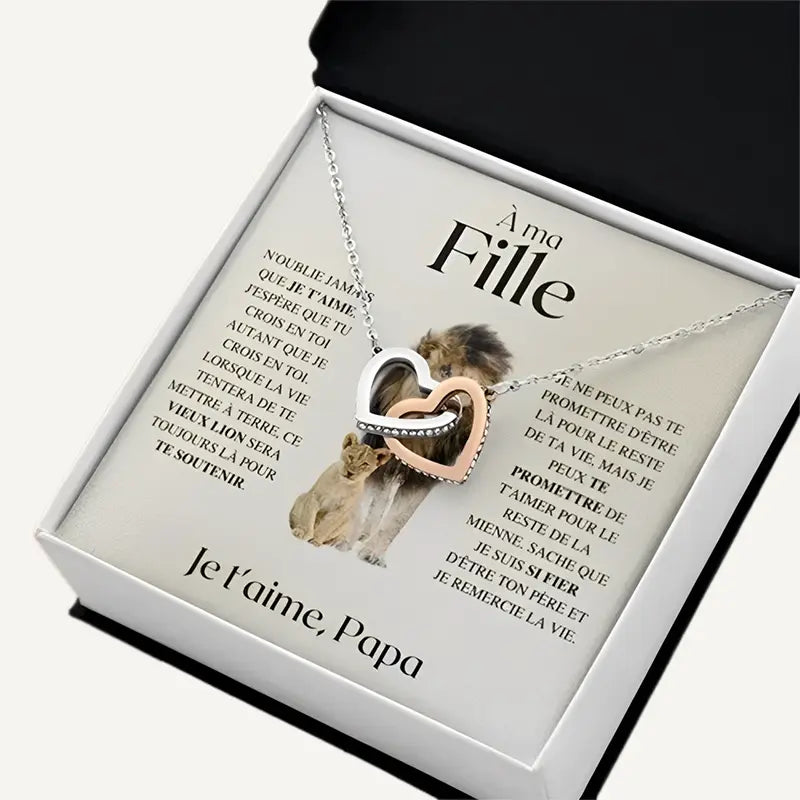 À ma Fille de la Part de Papa - Collier Cœur