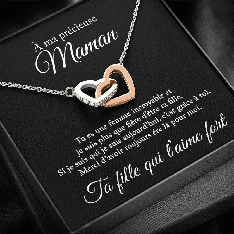 À ma Précieuse Maman - Collier Cœurs