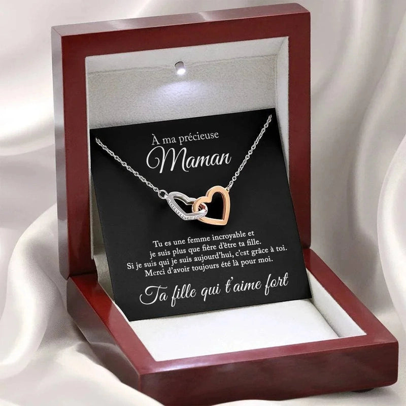 À ma Précieuse Maman - Collier Cœurs