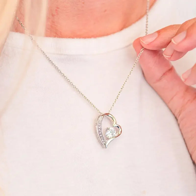 À ma Précieuse Maman - Collier Cœurs Diamant
