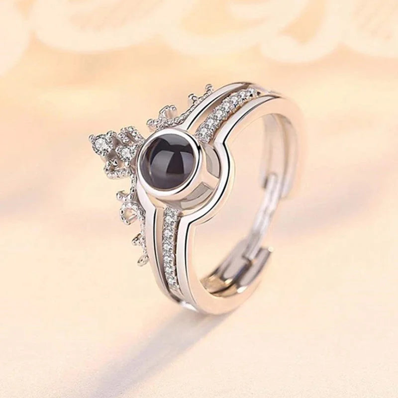 Bague Couronne Projection Photo