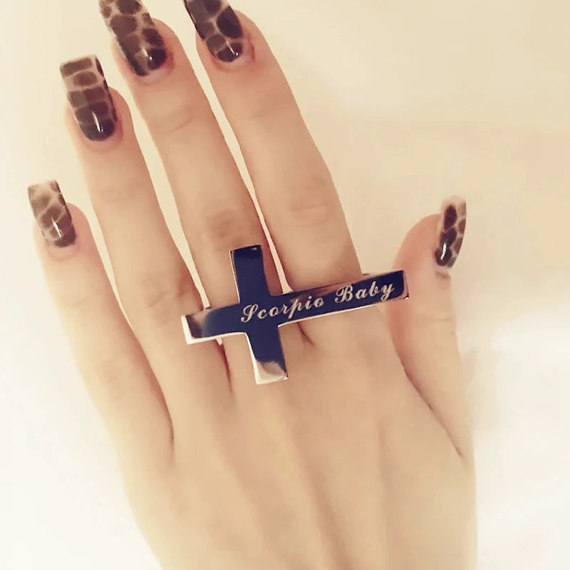 Bague Croix Personnalisée Femme