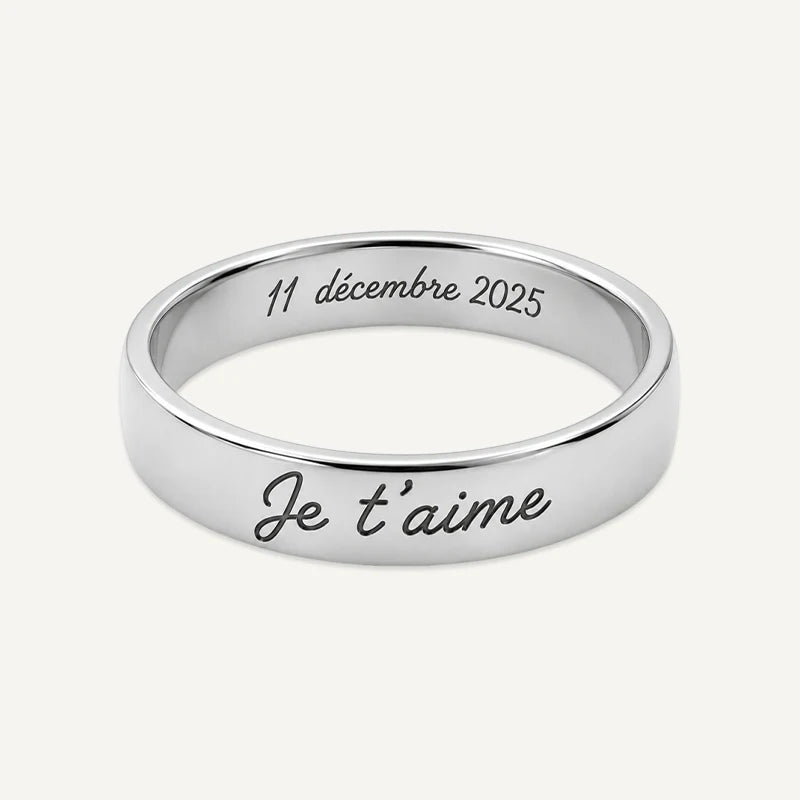 Anneau Gravé Argent