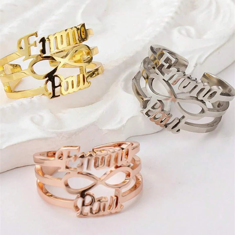 Bague Infini 2 Prénoms
