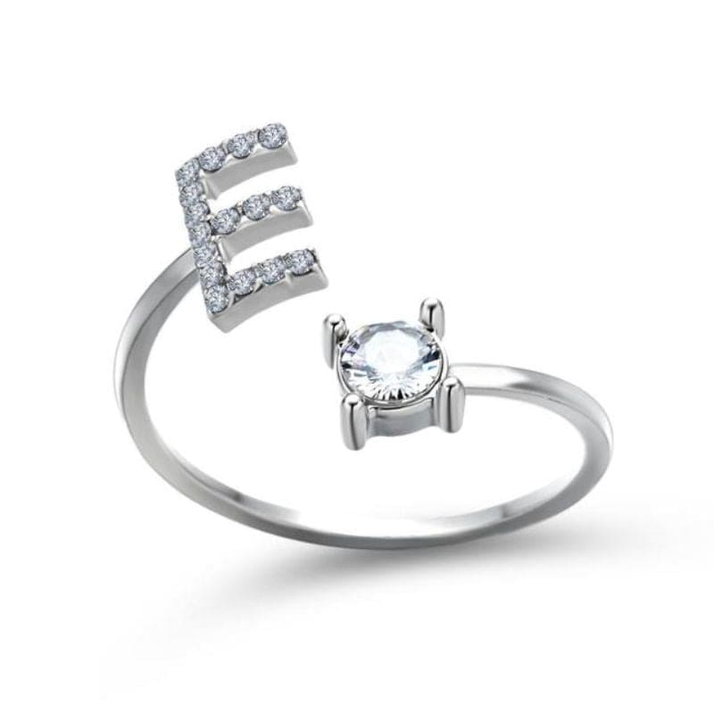 Bague Initiale Argent E