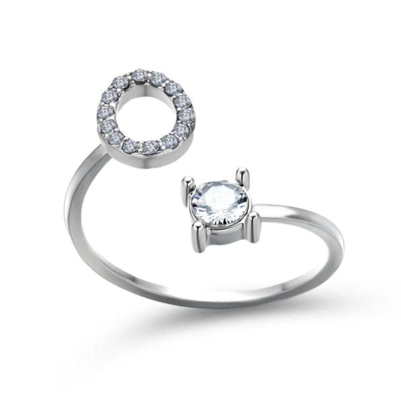 Bague Initiale Argent O