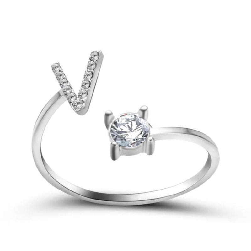 Bague Initiale Argent V