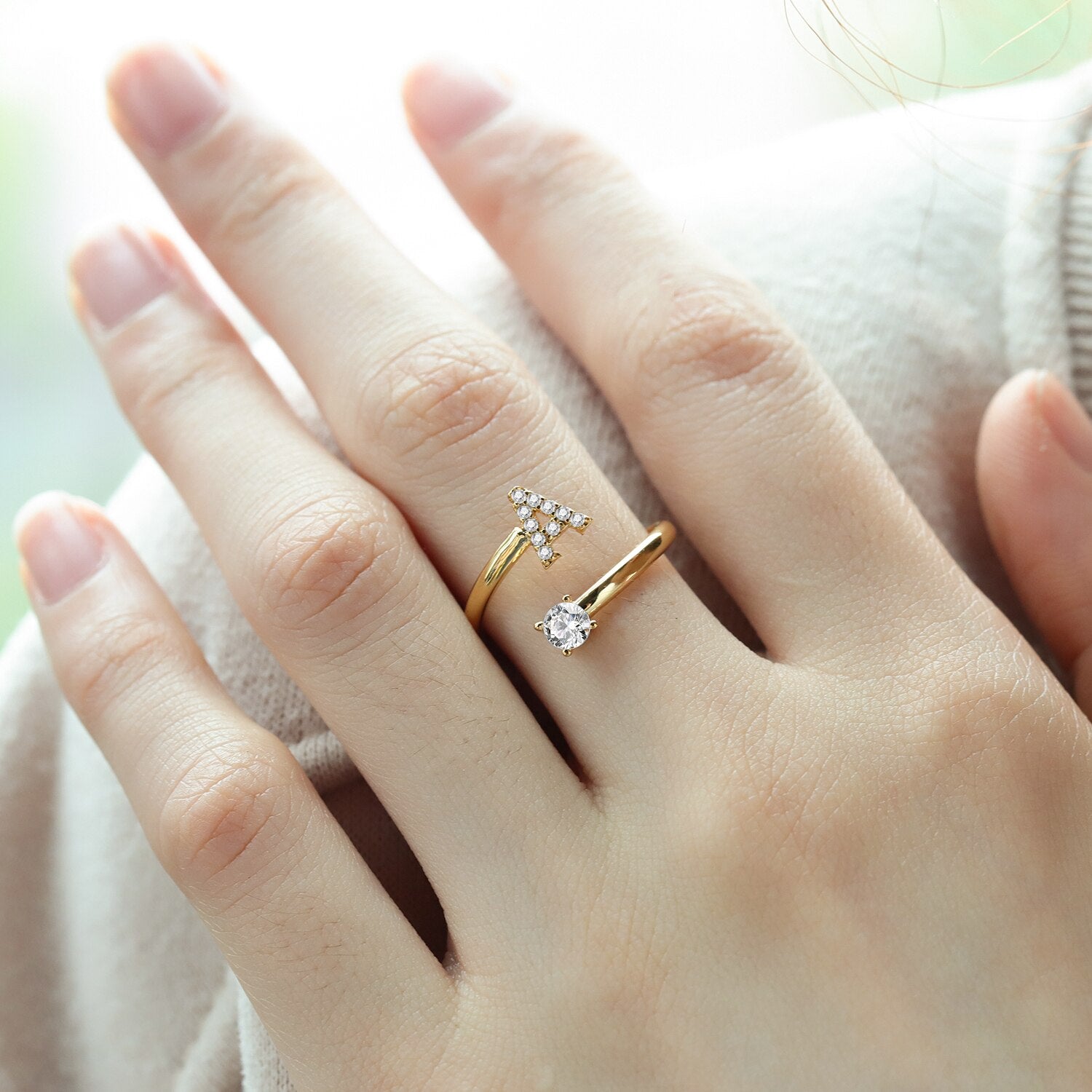 Bague Initiale Or