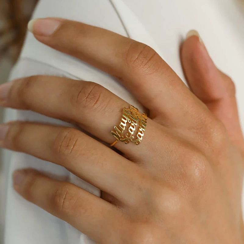 Bague Personnalisée 3 Prénoms Femme