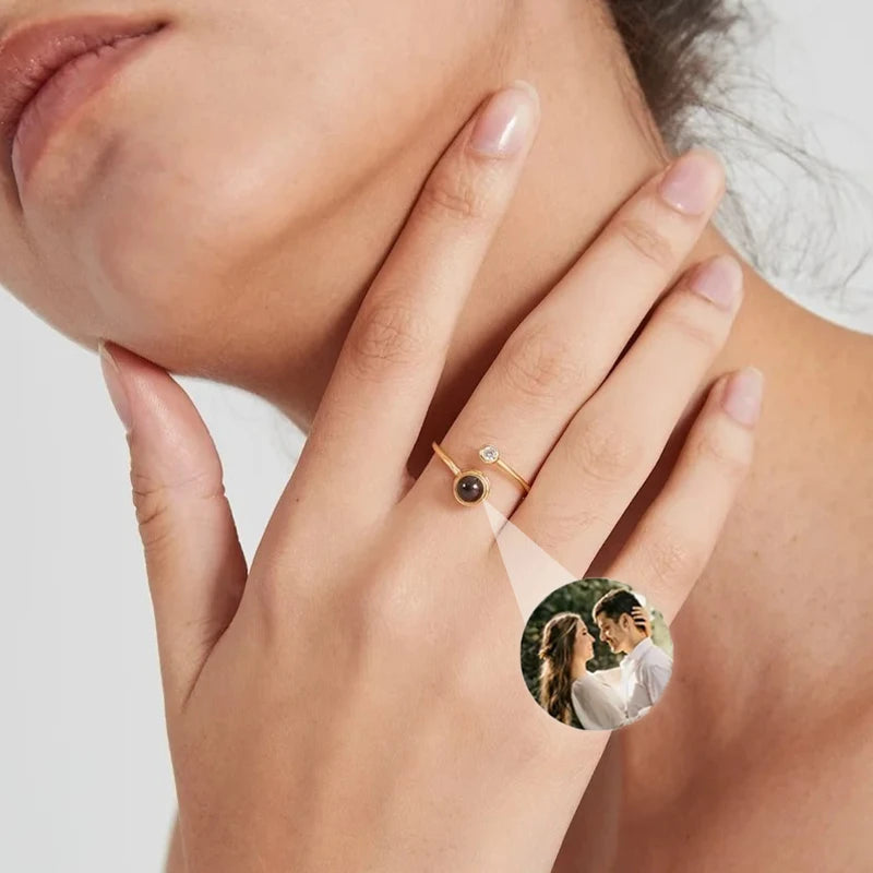 Bague Projection Photo Diamant Femme