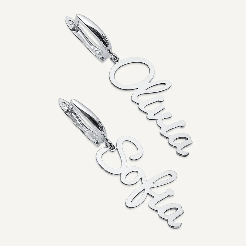 Boucles d'Oreilles Prénoms Argent