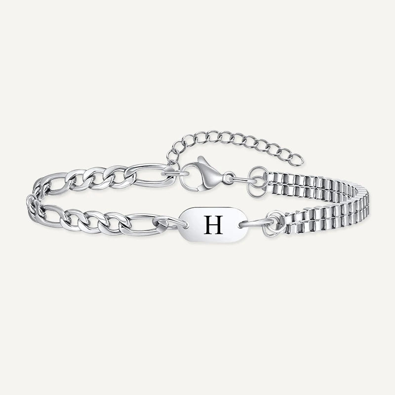 Bracelet Chaîne Homme Initiale H