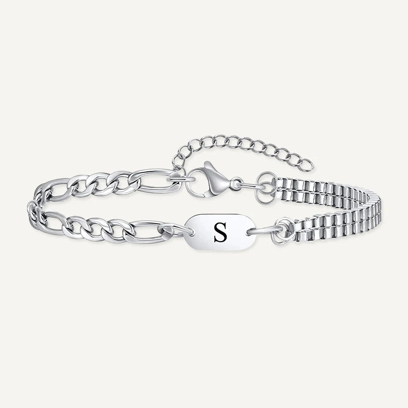 Bracelet Chaîne Homme Initiale S
