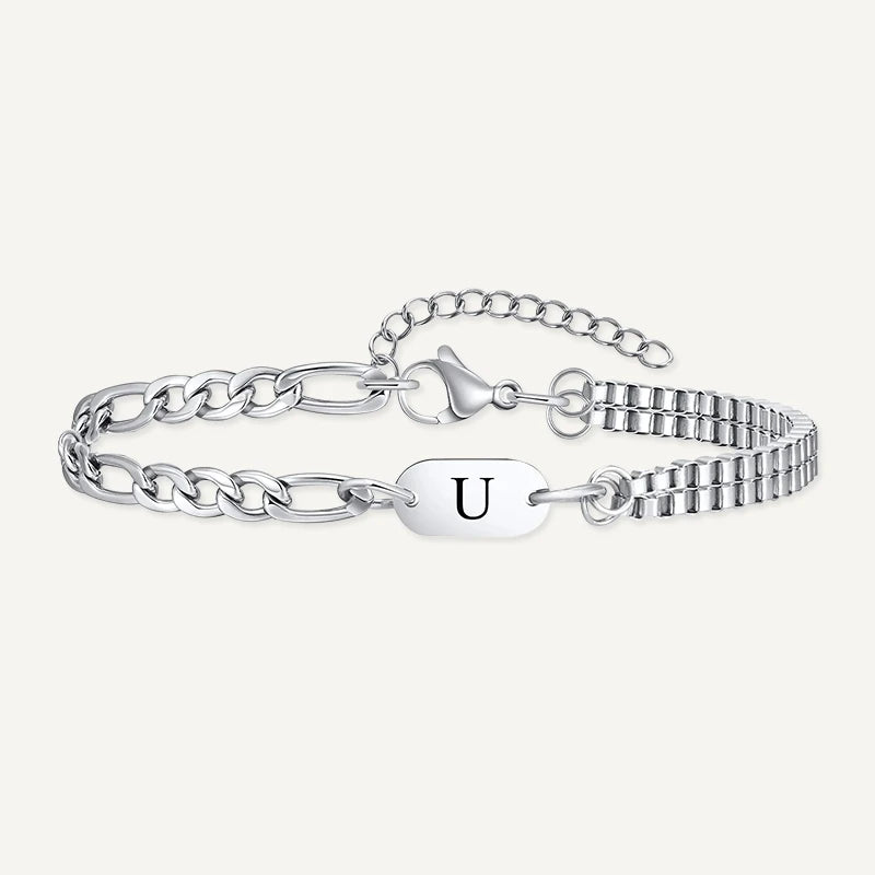 Bracelet Chaîne Homme Initiale U