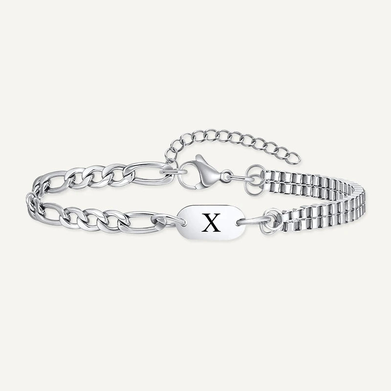 Bracelet Chaîne Homme Initiale X