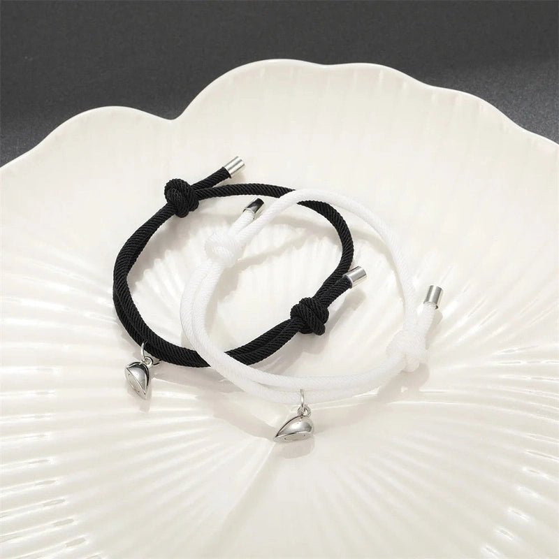 Bracelet Couple Cœur Aimanté