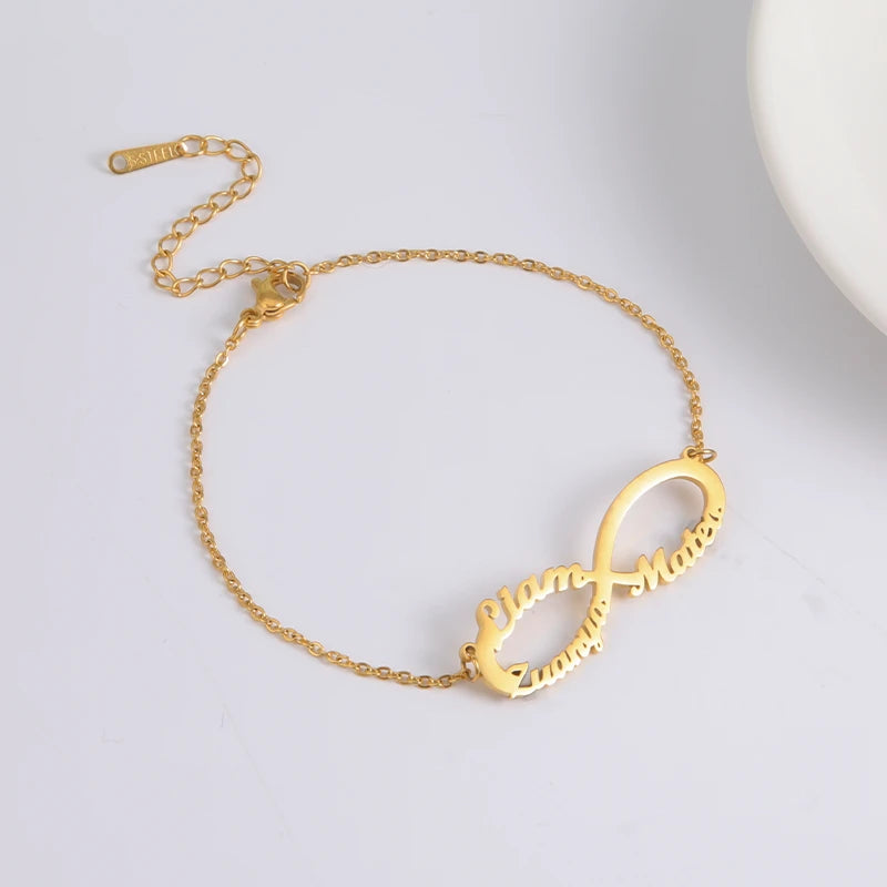 Bracelet Infini 3 Prénoms