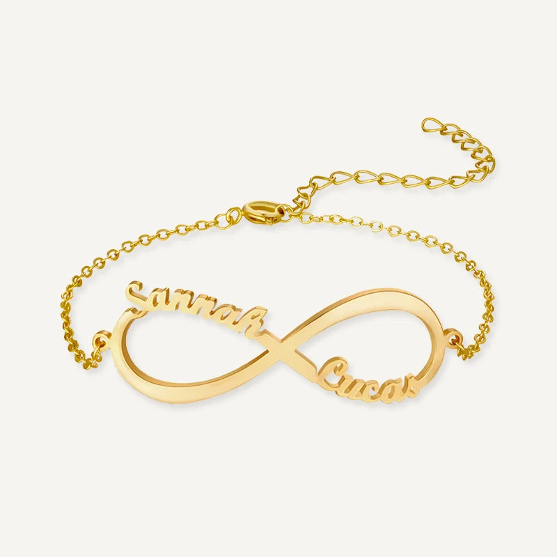 Bracelet Infini Prénoms Or
