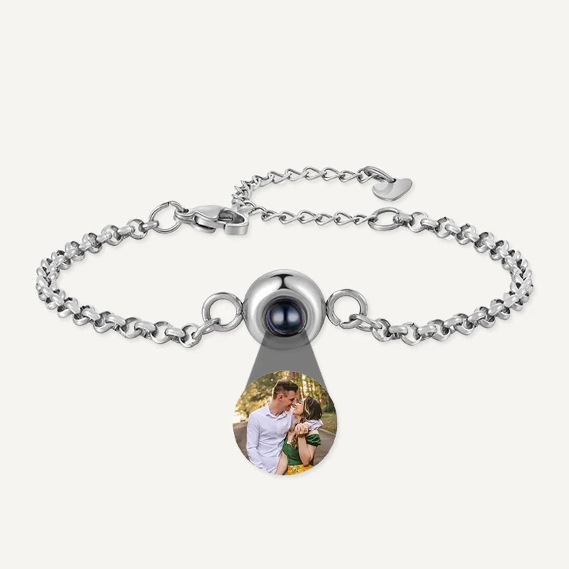 Bracelet Intemporel Projection Photo Argent