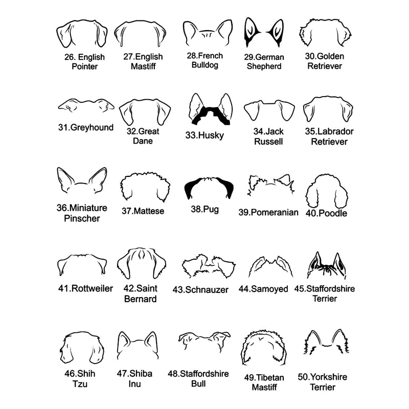 Bracelet Personnalisé Oreilles de Chiens, Prénom et Projection Photo