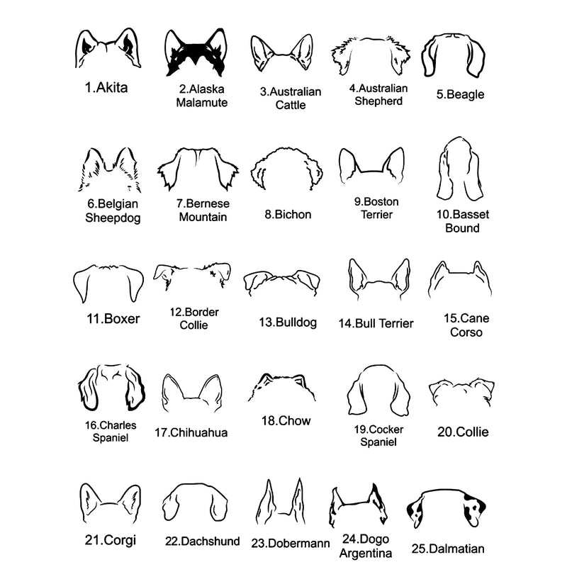 Bracelet Personnalisé Oreilles de Chiens, Prénom et Projection Photo