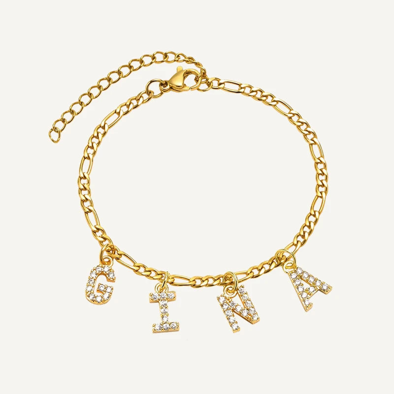 Bracelet Personnalisé Prénom Lettres Or