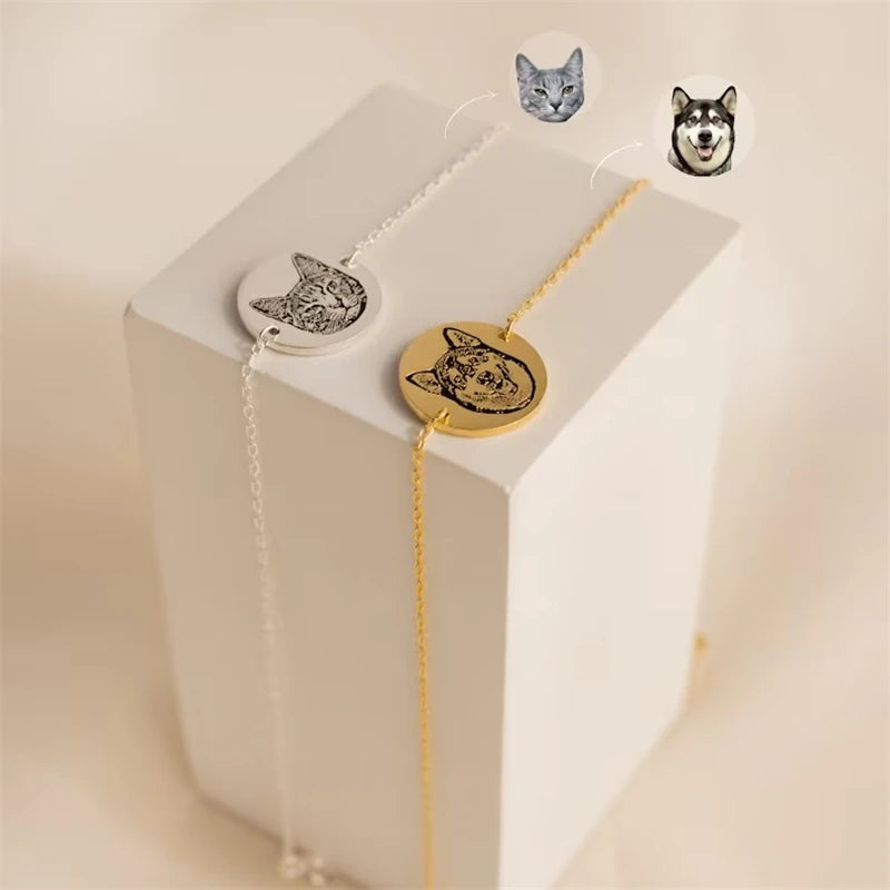 Bracelet Photo Animal Gravé