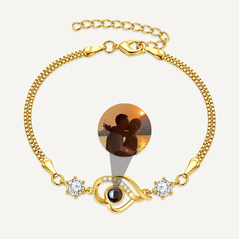 Bracelet Photo Projection Femme Or