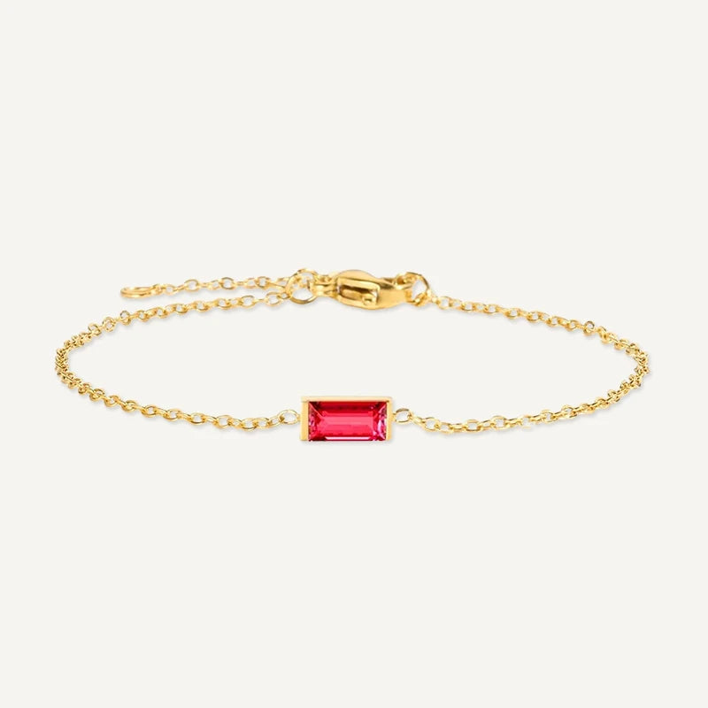 Bracelet Pierre de Naissance Rectangle Juillet