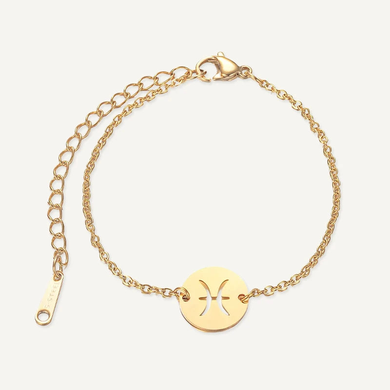 Bracelet Signe Astrologique Personnalisé Poissons
