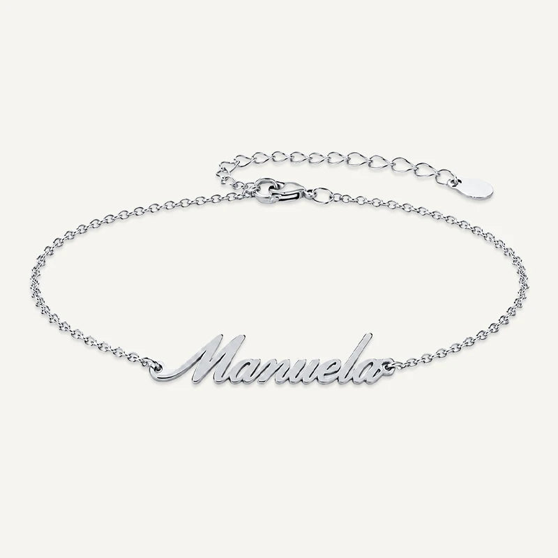 Bracelet de Cheville Prénom Argent