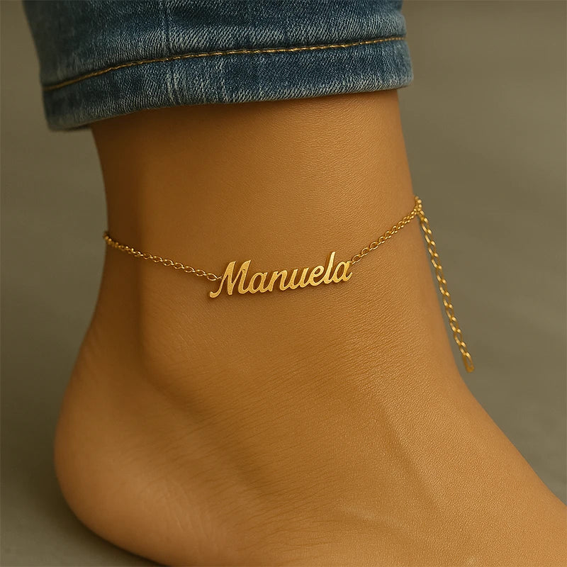 Bracelet de Cheville Prénom Femme
