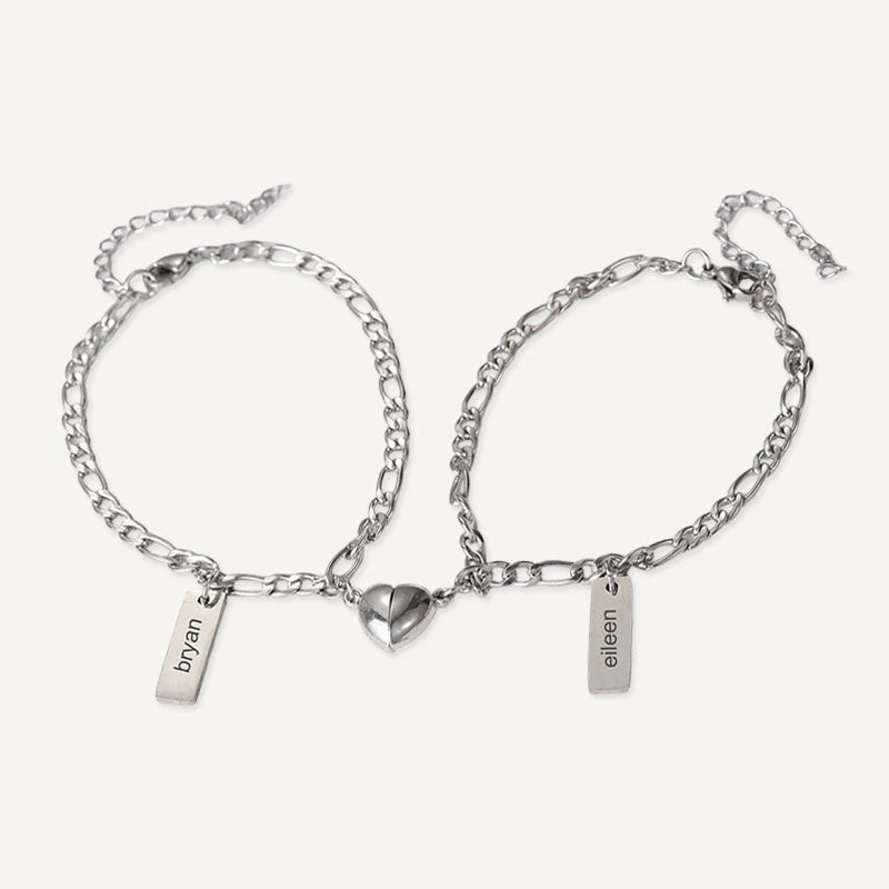 Bracelets Couple Prénoms Argent