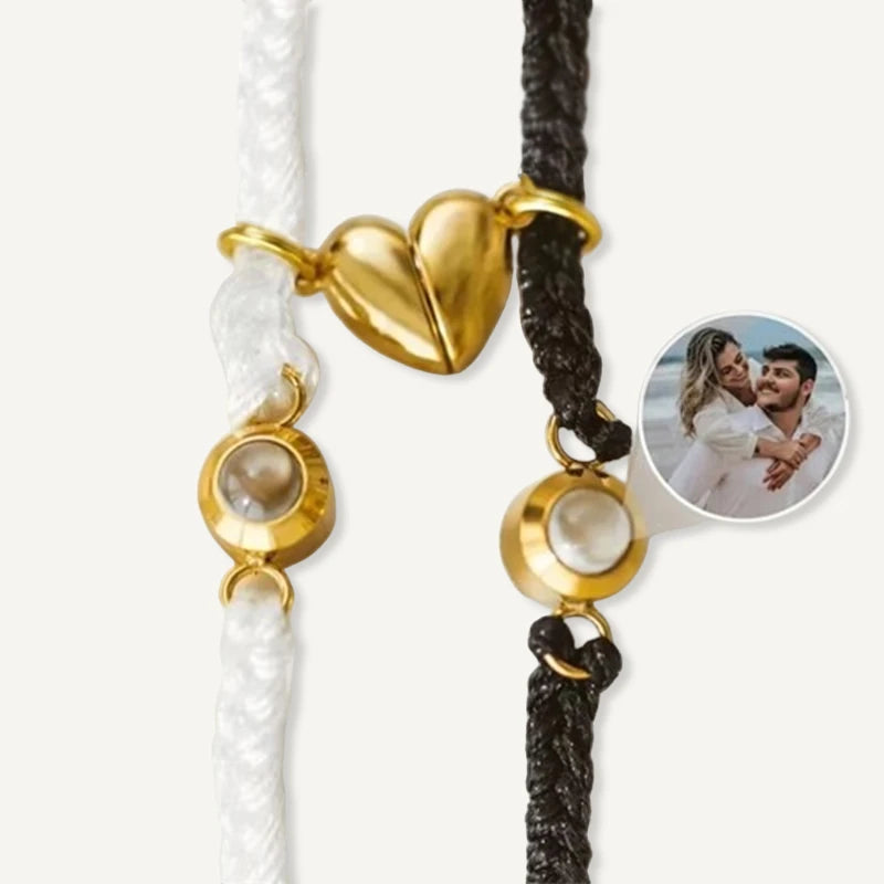 Bracelets Couple Projection Photo Saint-Valentin