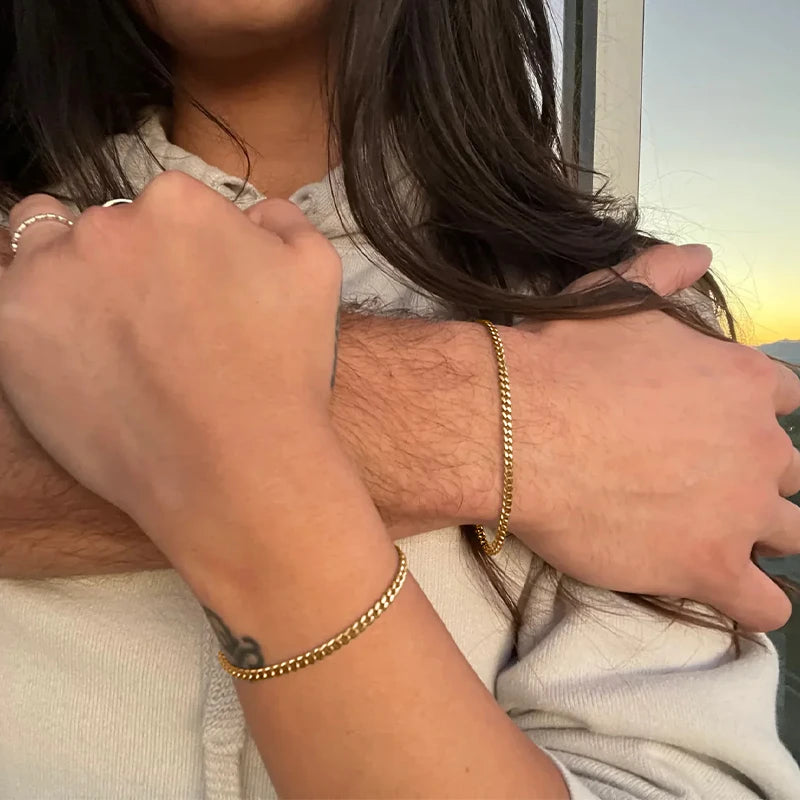 Bracelets Permanents Couple Acier Inoxydable