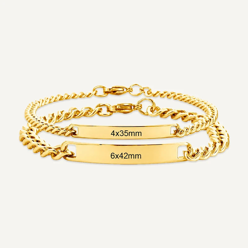 Bracelets Personnalisés pour Couple avec Coffret Rose Éternelle