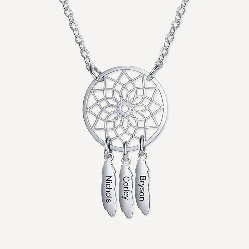 Collier Attrape-Rêves Prénoms Gravés