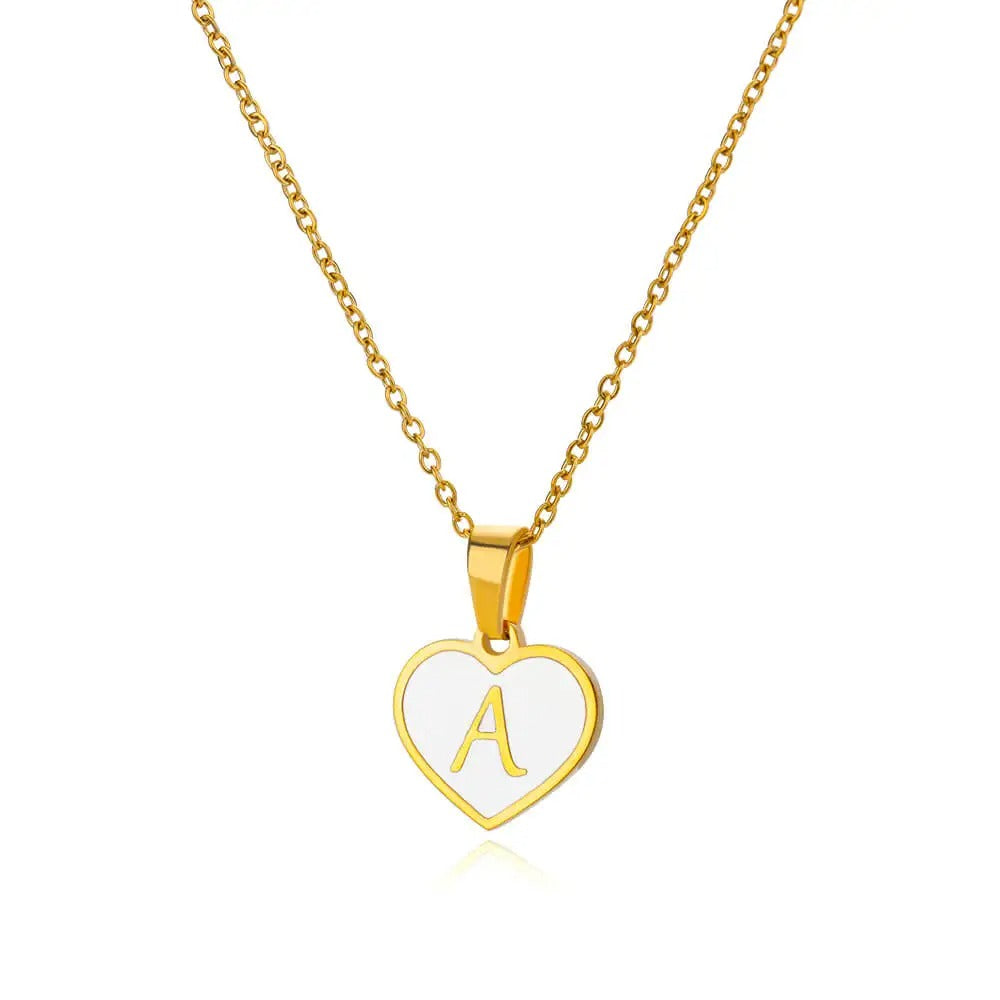 Collier Cœur Initiale