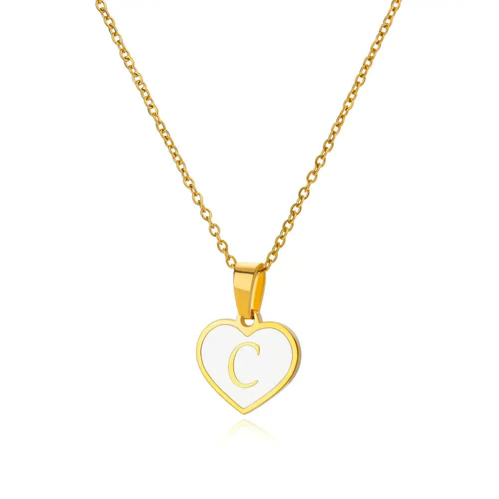 Collier Cœur Initiale